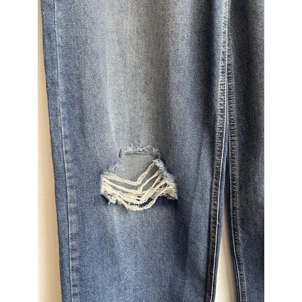 Almost Famous Women's Distressed Blue Denim Jeans, Size 3 - Picture 6 of 13